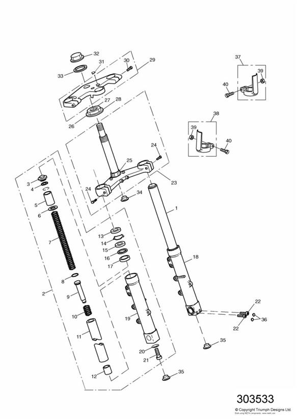 Front forks and yokes