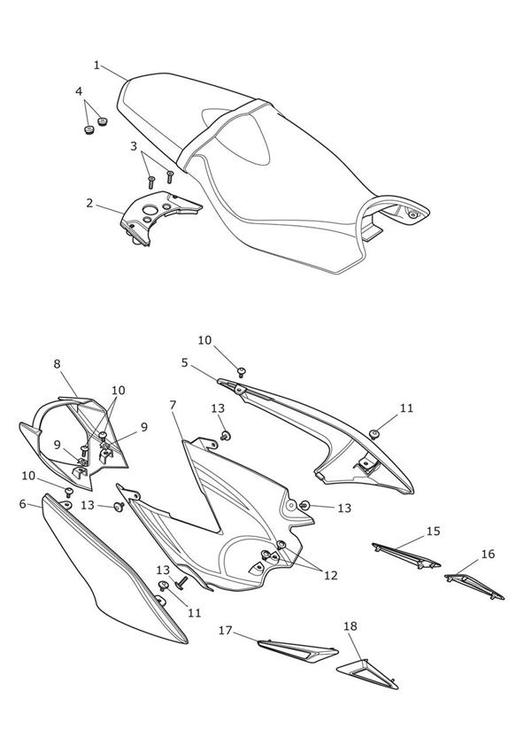 Rear bodywork & seat