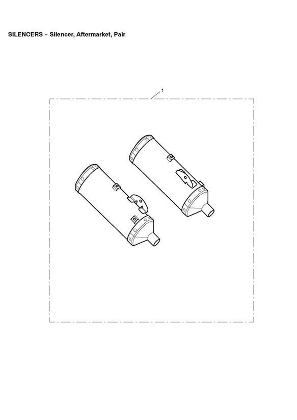 Silencer, aftermarket, pair