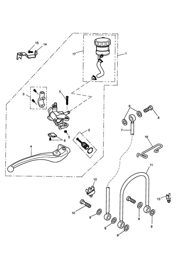 Front brake master cylinder & hoses