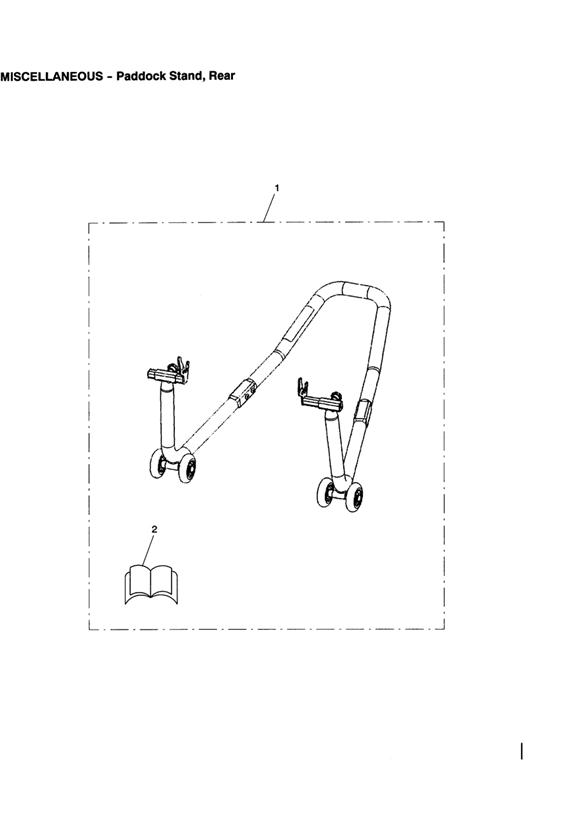 Paddock stand, rear