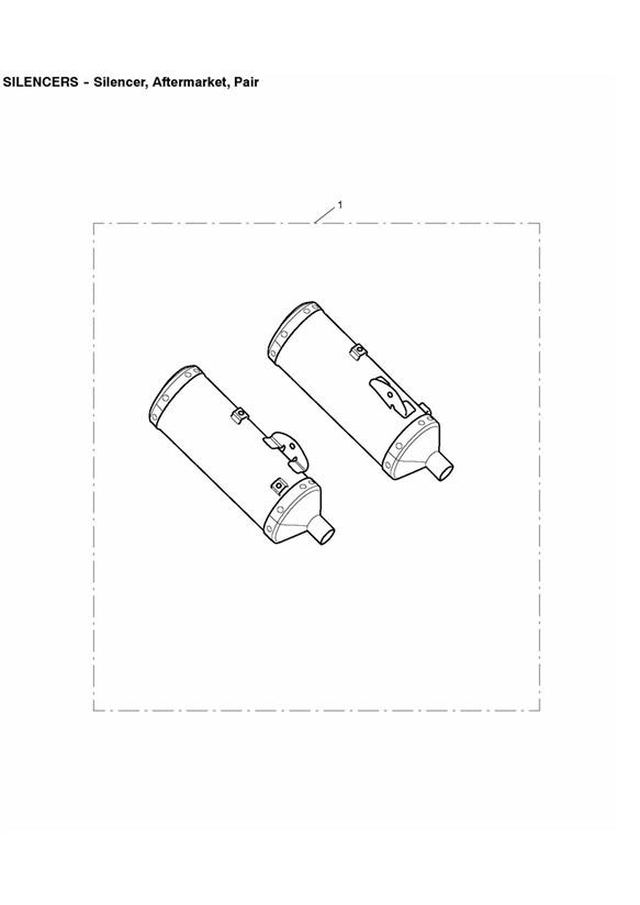 Silencer, aftermarket, pair