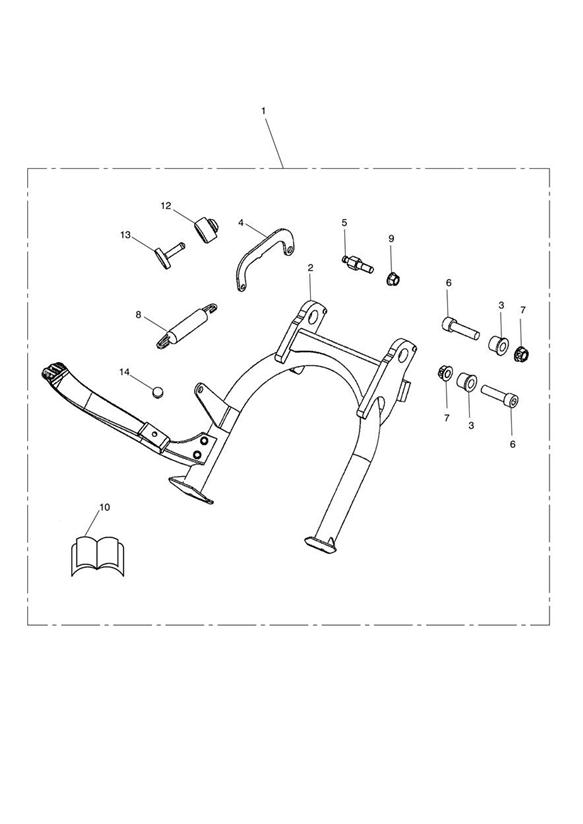 Centre stand kit - non evap only