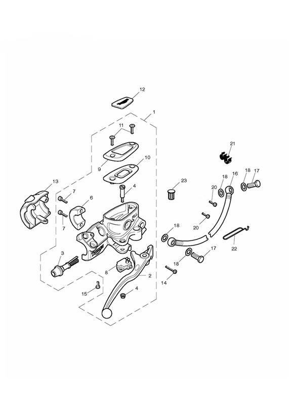 Front brake master cylinder & hoses