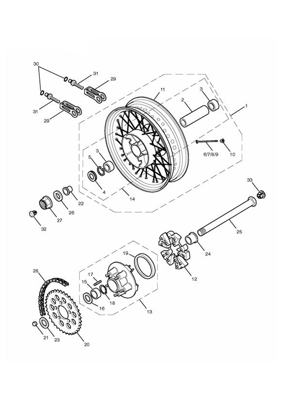 Rear wheel & final drive