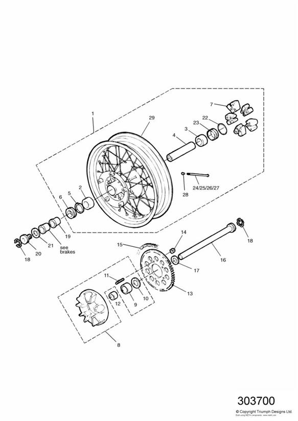 Rear wheel_final drive  + 29155