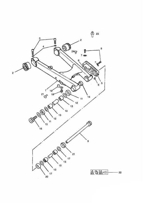 Swinging arm  + 29155