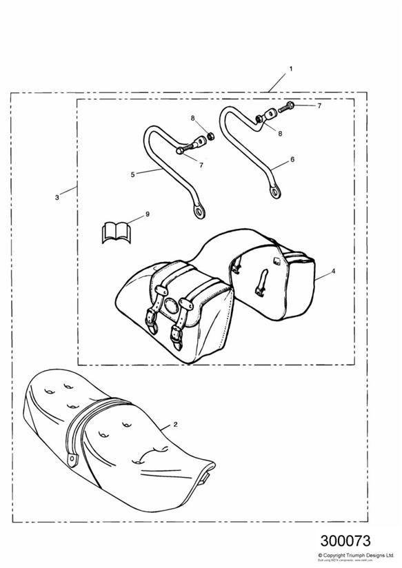 Leather pannier & king & queen seat kit (from vin 71699)