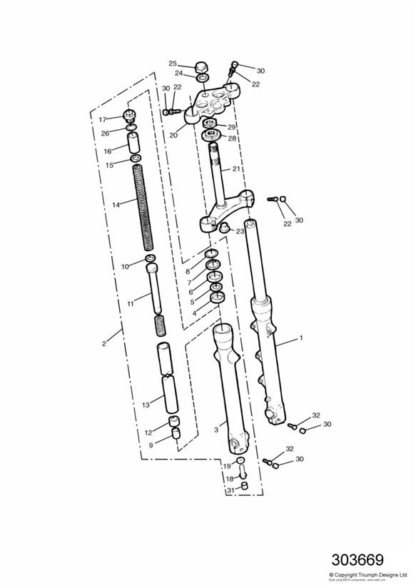 Front forks and yokes  + 43509