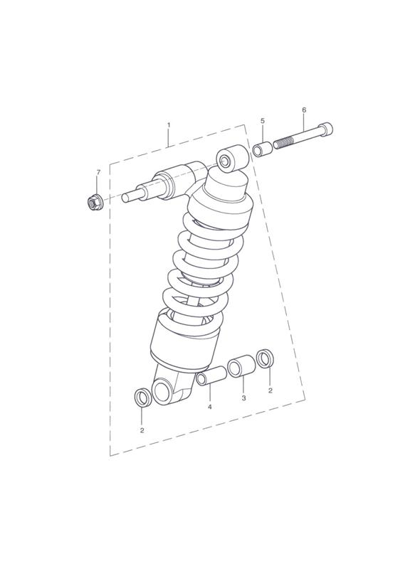 Rear suspension unit