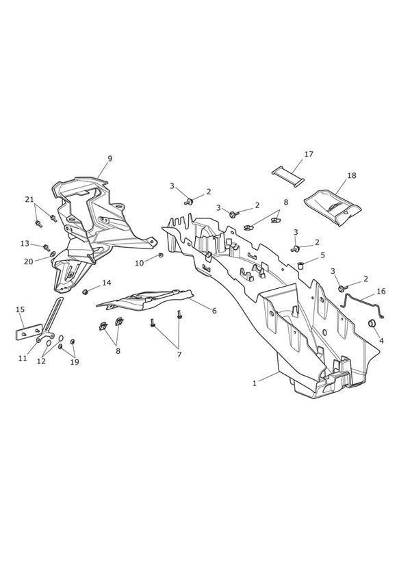 Rear mudguard & battery box