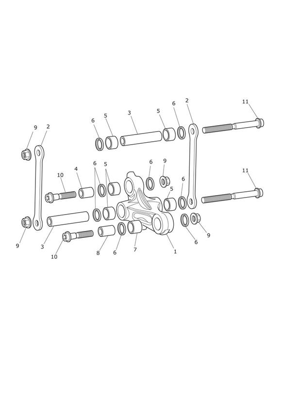 Rear suspension linkage