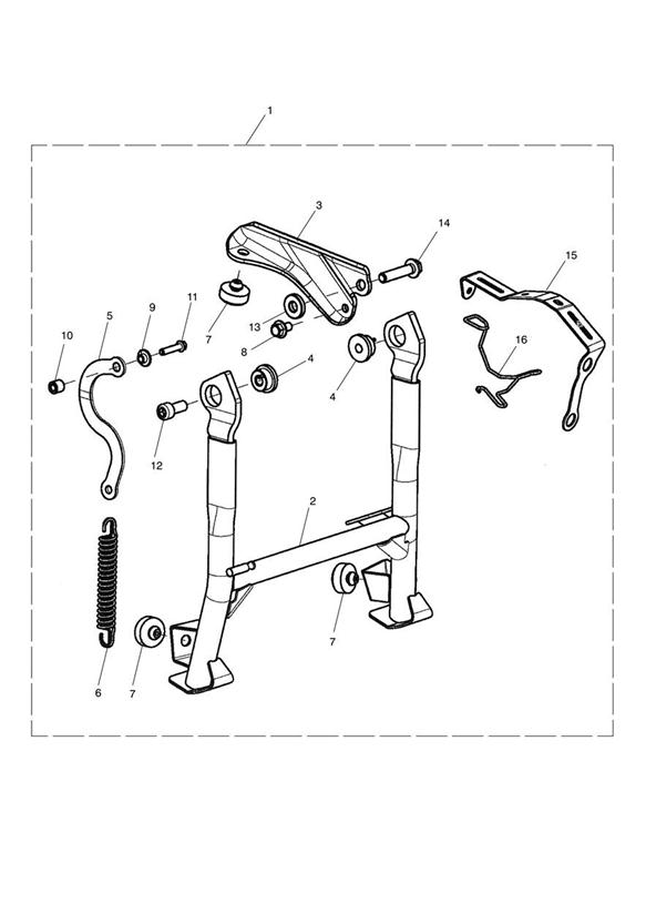 Centrestand kit, evap  519108