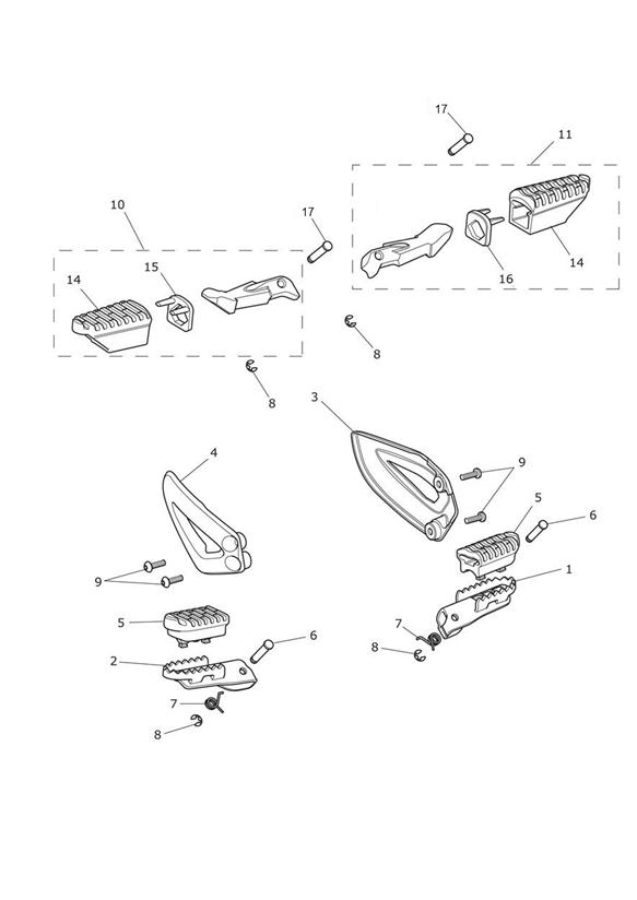 Footrests & mountings