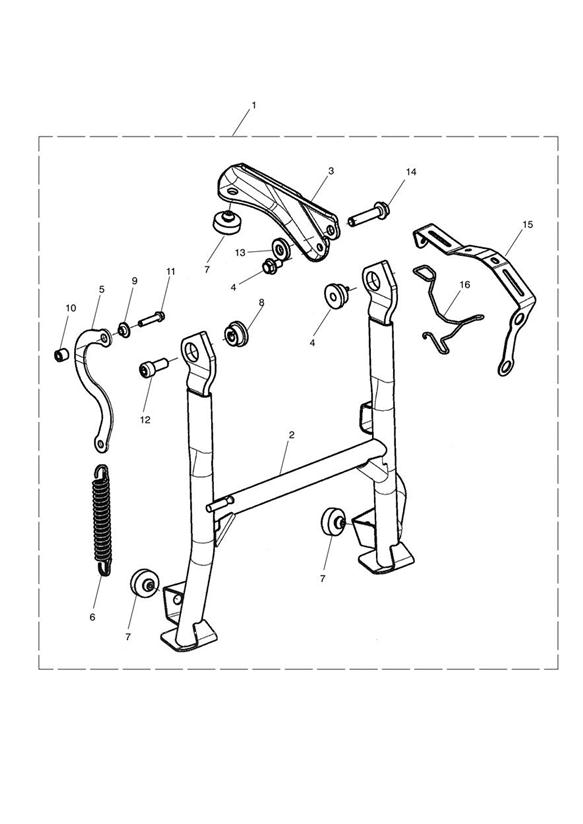 Centrestand kit, evap  519108