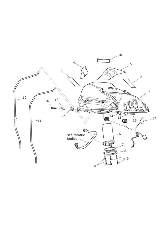 Fuel tank, fuel pump & fittings