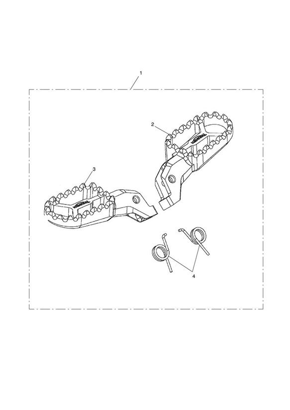 Footrest, pair, type 1 clr