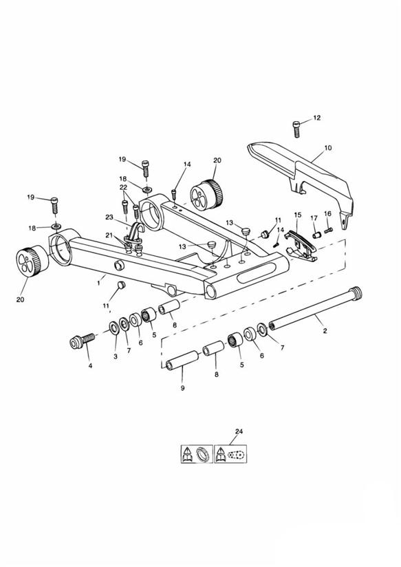 Swinging arm