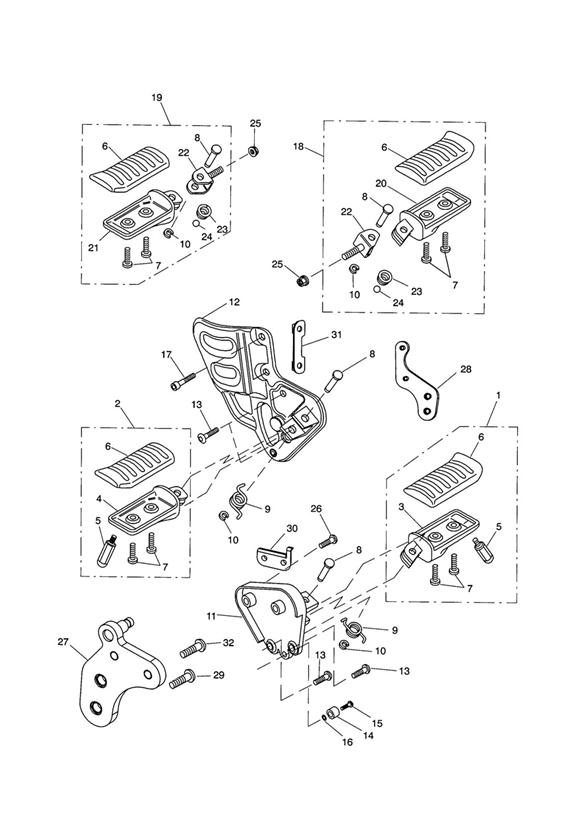 Footrests & control plates