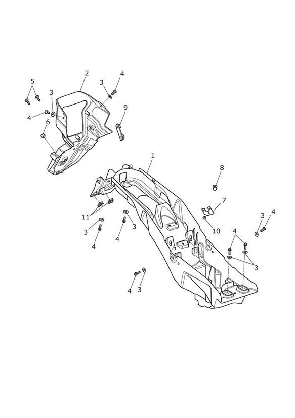 Rear mudguard & battery box