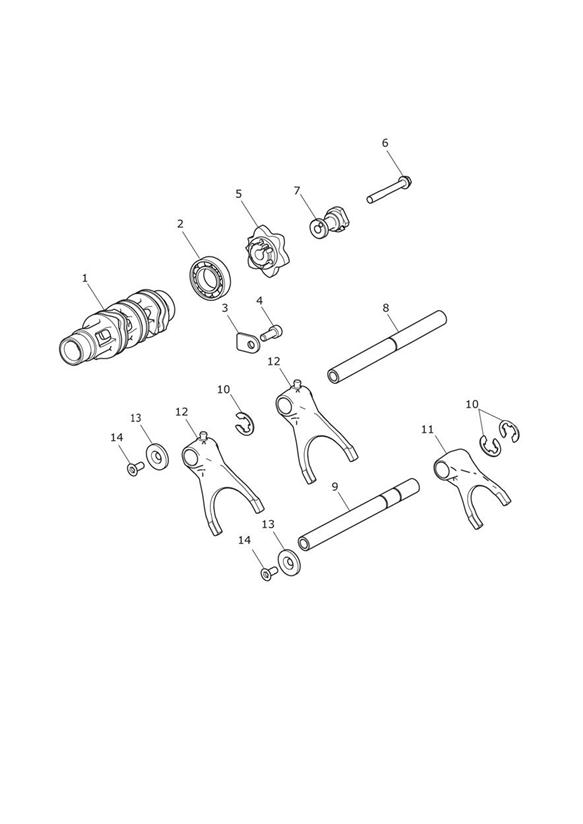 Gear selector drum