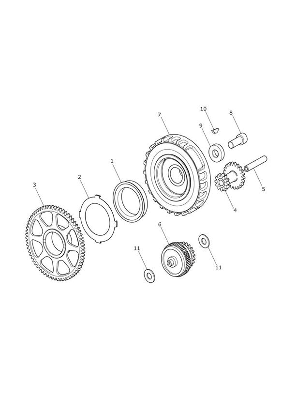 Starter drive gears