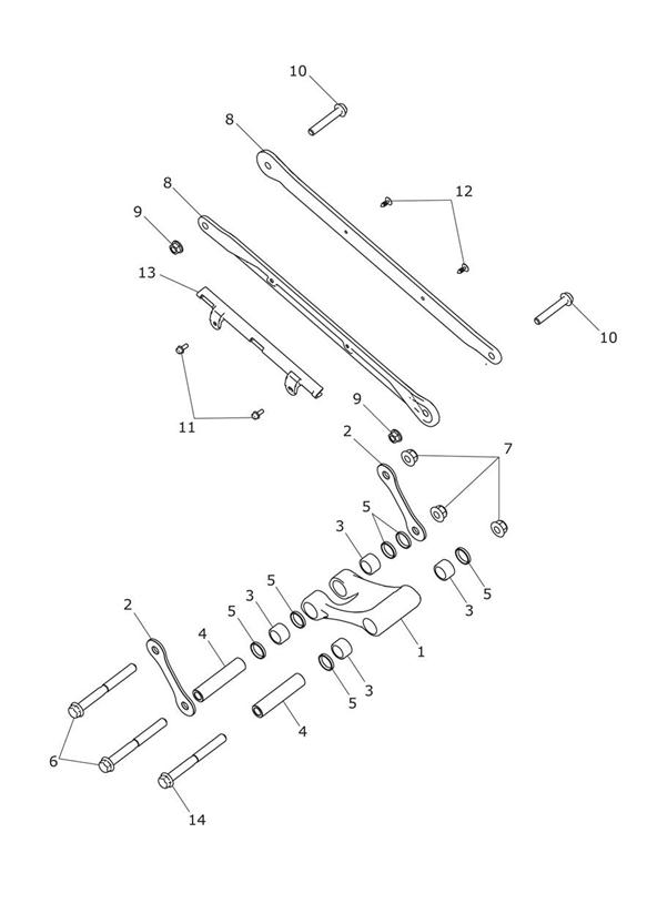 Rear suspension linkage