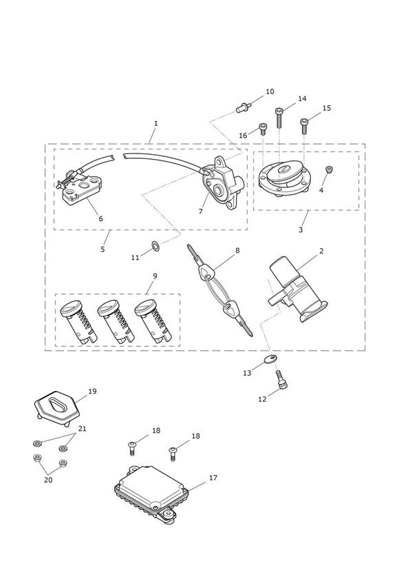 Ignition switch & lock set