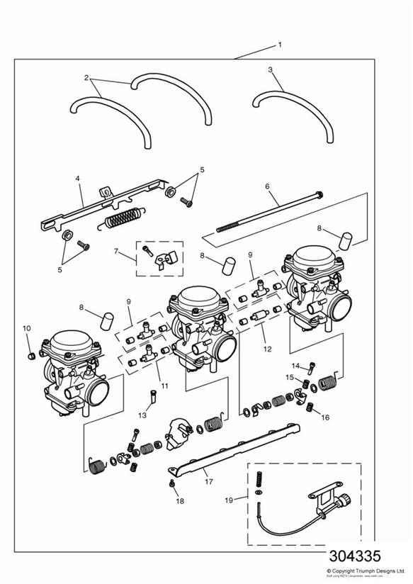 Carburettors us california models only eng no 55616 +