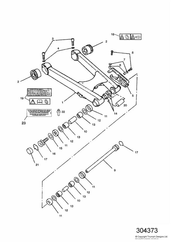 Swinging arm