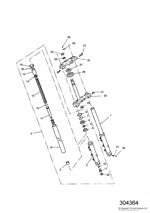 Front forks and yokes 44302 +