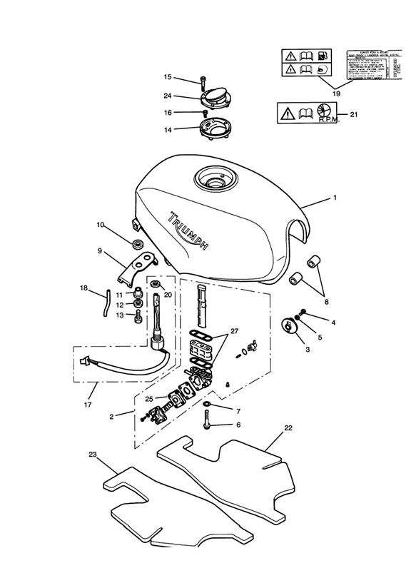 Fuel tank and fittings