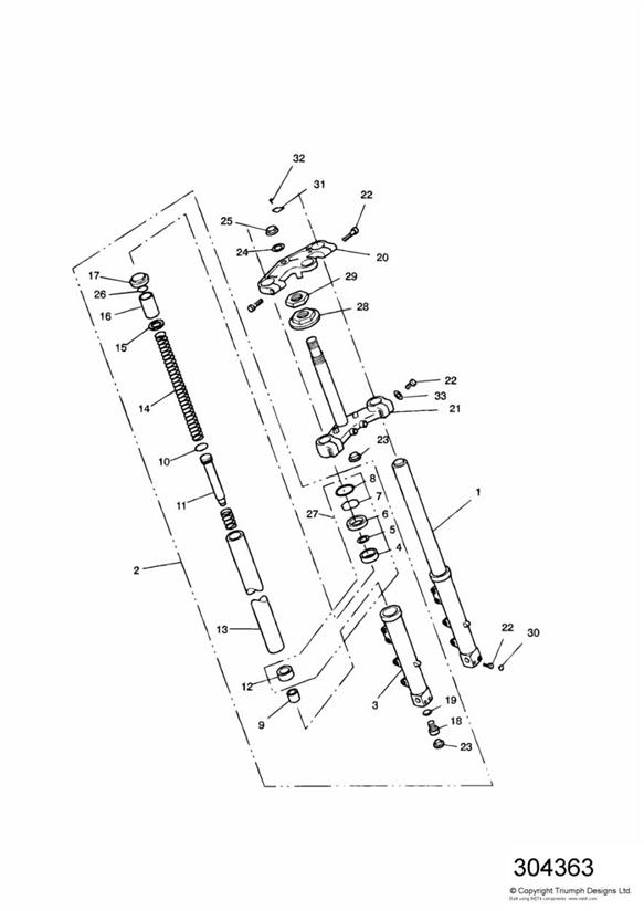 Front forks and yokes  + 44301