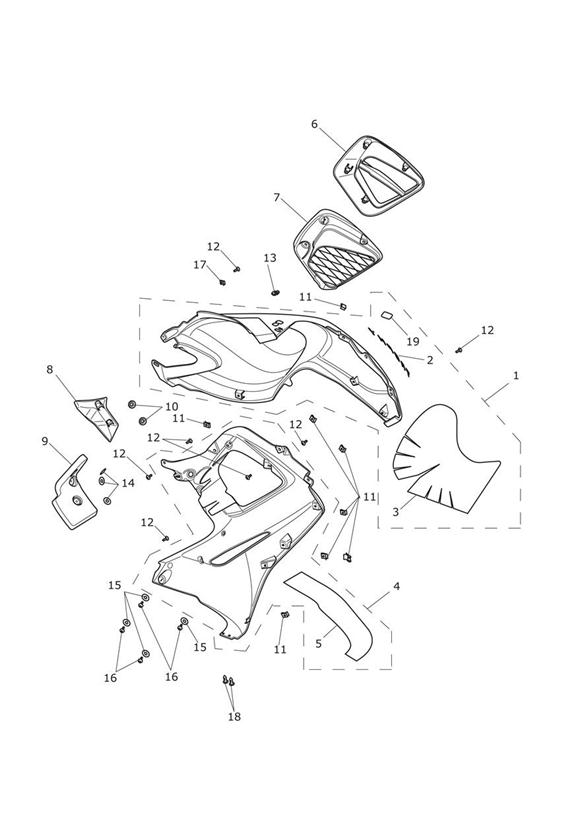 Lh side fairings