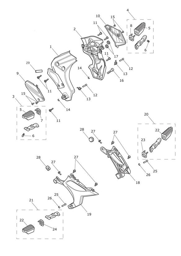 Footrests & mountings