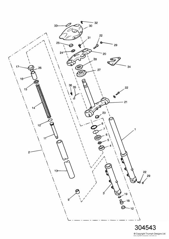 Front forks and yokes 42275 +  + 95082