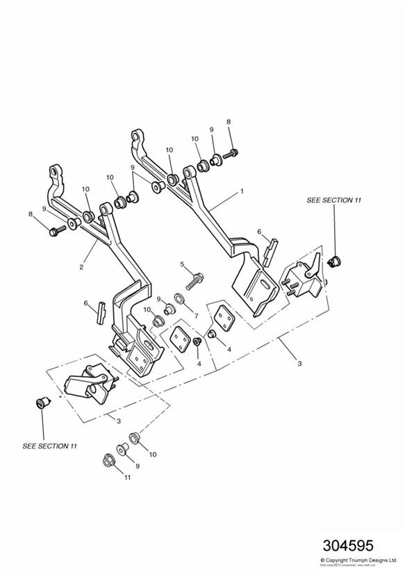 Luggage mounting rails 91280 +