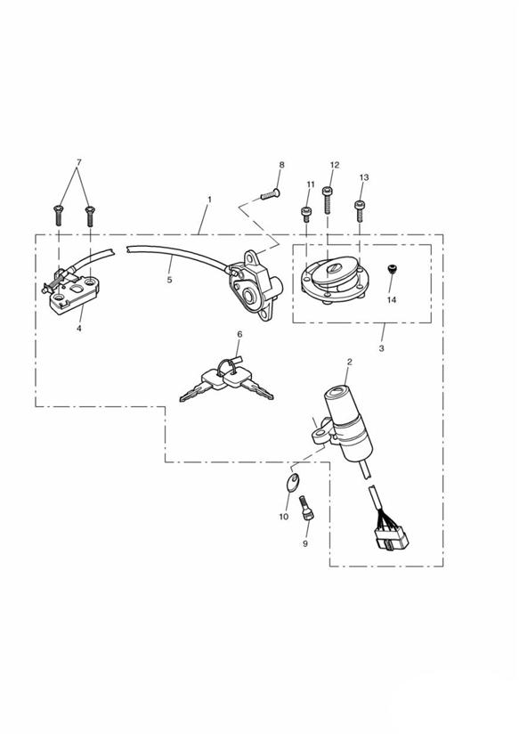 Ignition switch & lock set