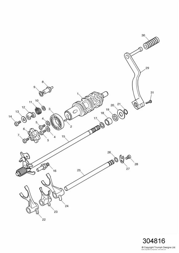 Gear selectors and pedal