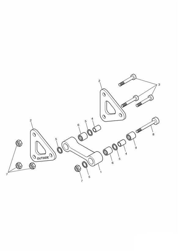 Rear suspension linkage