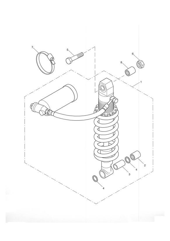 Rear suspension unit