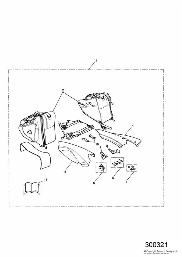 Throwover pannier kit