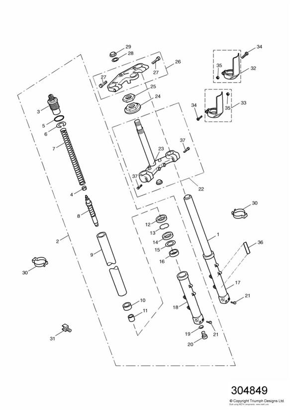 Front forks and yokes