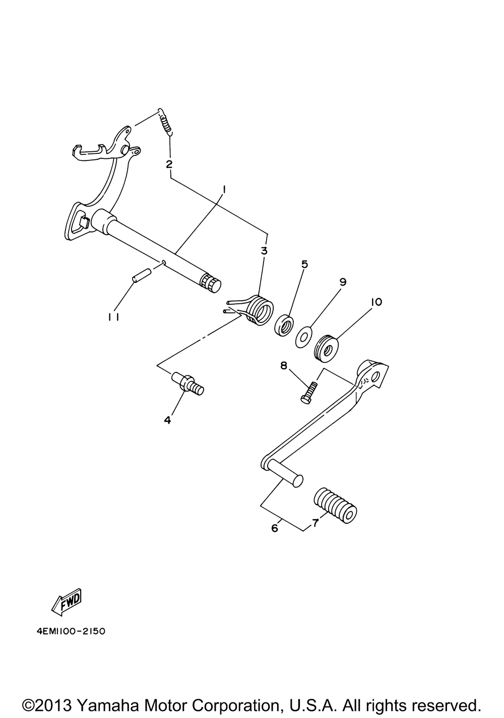 Shift shaft