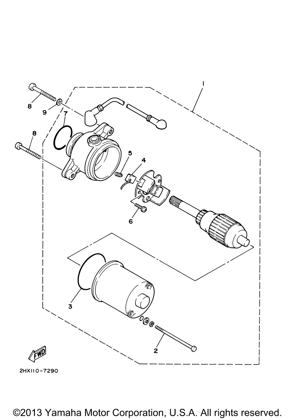 Starting motor