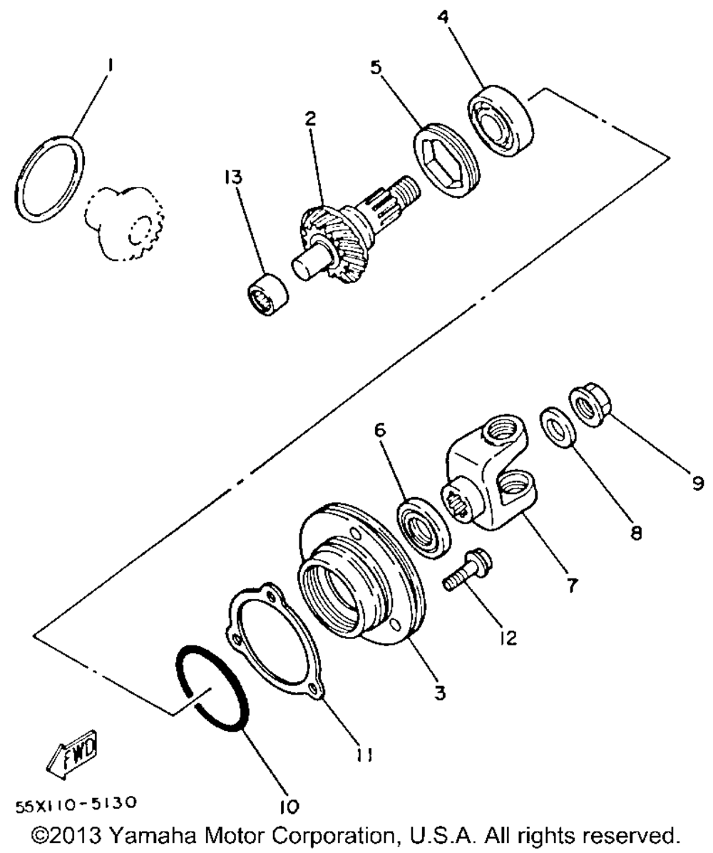 Middle drive gear