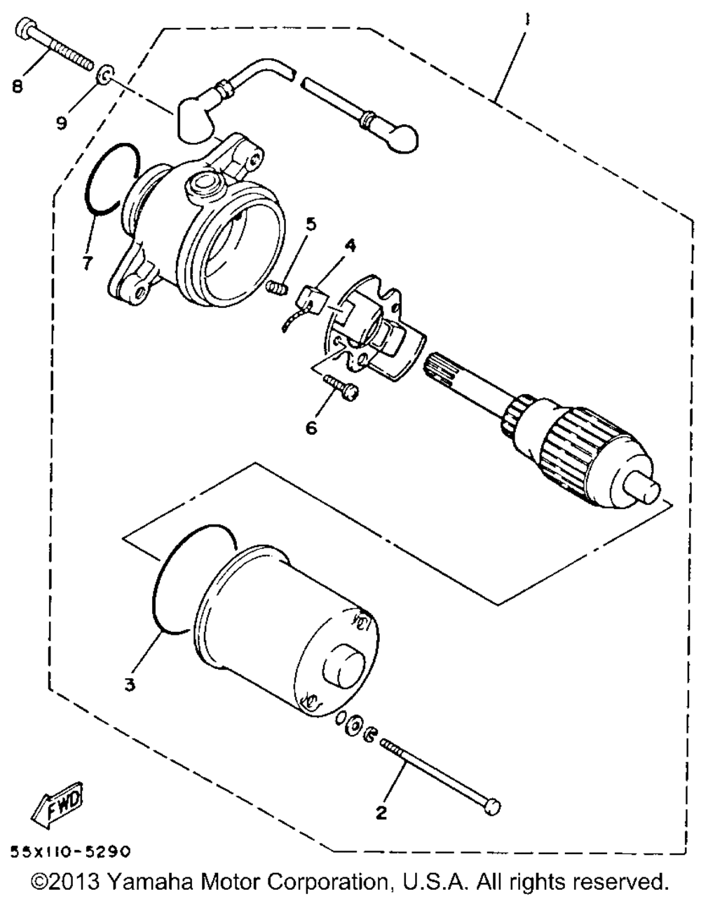 Starting motor