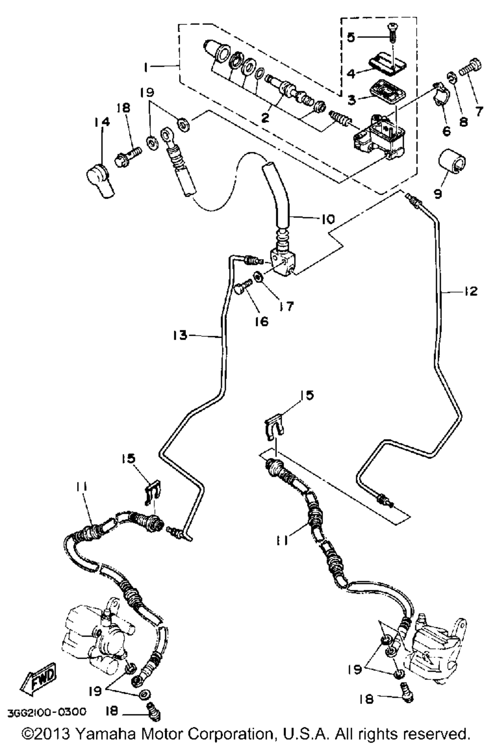 Front master cylinder