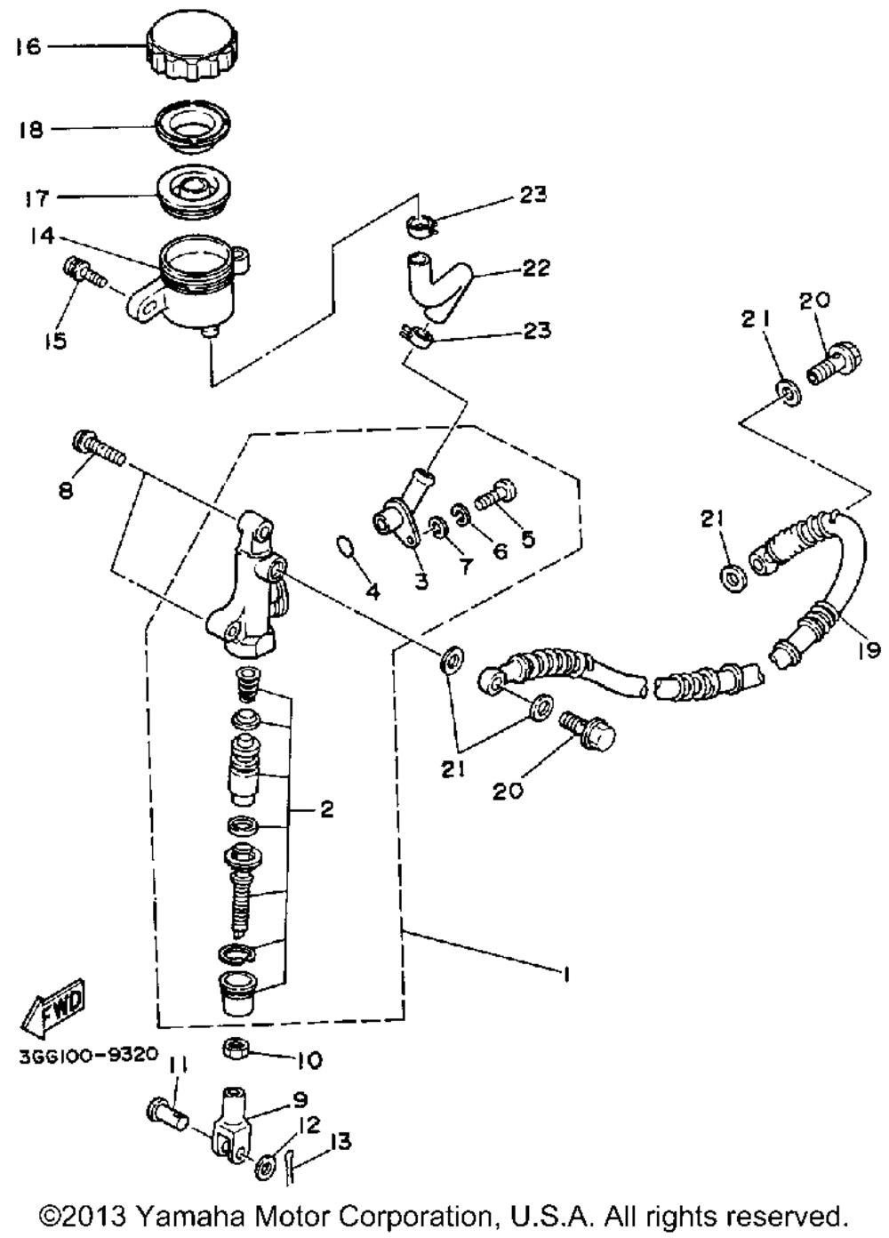 Rear master cylinder