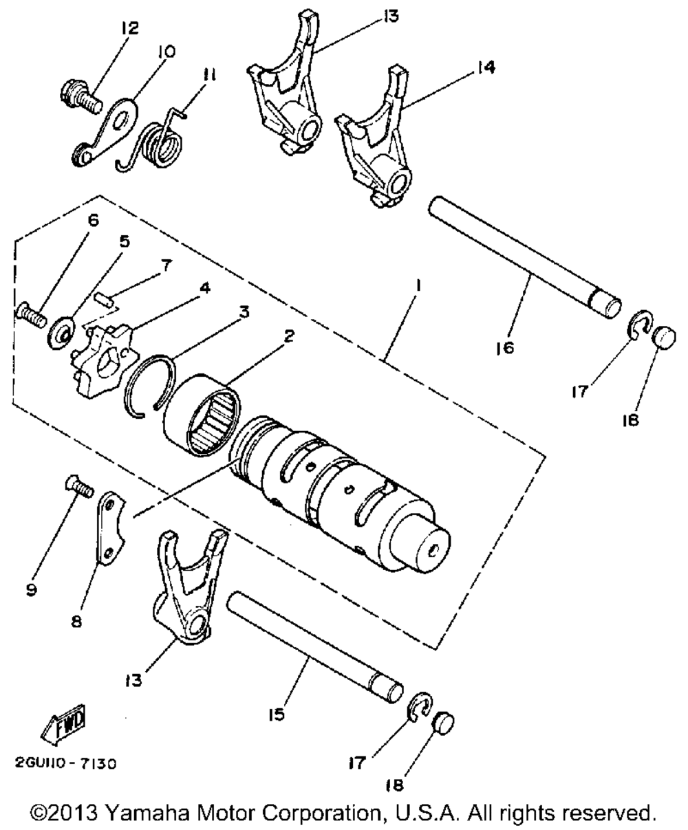 Shift cam-fork